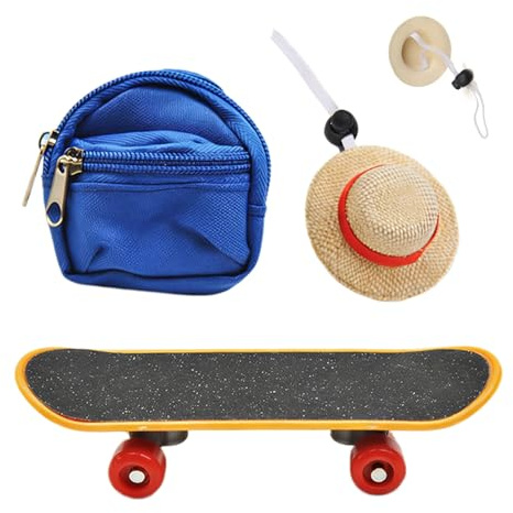 Bartagamen-berikningsleksak, 3-delad justerbar liten ödla skateboardboard – bartagamen-tanktillbehör, för klättring, husdjursleksaker, ödlebur, tank, terrarium, hem, utomhus