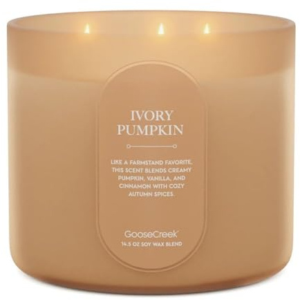 Goose Creek Candle® Ivory Pumpkin 3-Docht-Kerze 411g