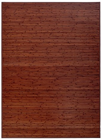 LOLAhome Alfombra de bambú Marrón de 180x250 cm, Antideslizante, Anti Manchas, Resistente a la Humedad, para Salón, Dormitorio, Cocina, Baño, Pasillo, Garaje