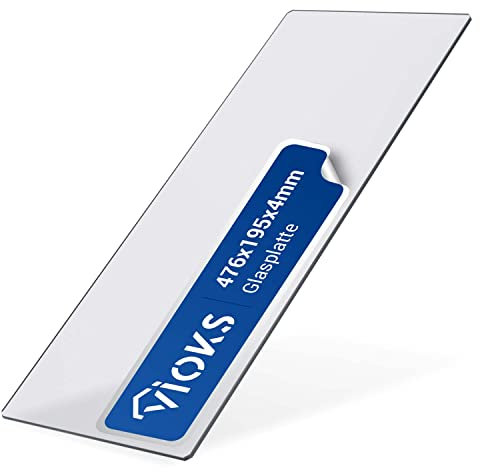 VIOKS Kühlschrank Glas 476x195mm Ersatz für Zanussi 224906410/2 & Electrolux Gemüsefach Einlage, Glas für Regal Kühlschrank, Einlegeböden für Kühlschränke, Regal Glasboden AEG Kühlschrank