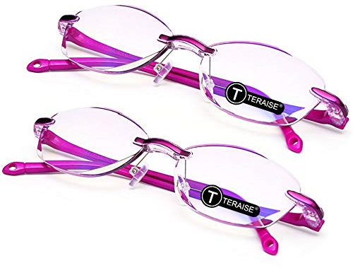 TERAISE 2 PCS lunette anti lumiere bleue lunette loupe femme lunettes de lecture femme Confort de haute qualité