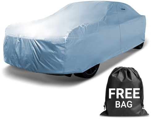 iCarCover 15-Layer Car Cover Waterproof All Weather | Premium Quality Car Covers for Automobiles, UV Protection, El Camino, Impala, Bel Air, Monte Carlo, Galaxie, Charger, Size C21 (See Size Chart)