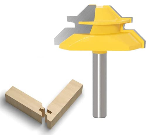 Fresa per Tagli a 45 Gradi, APlus 8mm Router Bits di Falegnameria, Frese Trapano Lavorazione del Legno Strumenti