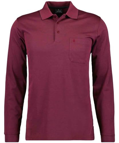 RAGMAN Herren Softknit-Polo mit Brusttasche, Langarm