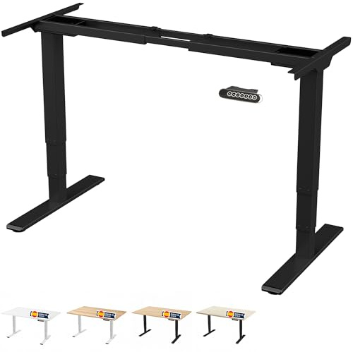 Tablakala Escritorio Elevable 2 Motores, Negro, Sin Tablero (Solo Patas), Ajustable en Altura 62 a 127cm, Mesa Escritorio Elevable, Standing Desk, Mesa Elevable Secretaria