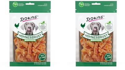 Dokas Dog Hühnerbrust in Stückchen für Hunde - Doppelpack - 2 x 70g