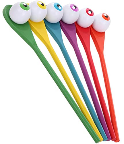 Alasum 1set Educational Balance Stick Spoon for Boy Girl Sensory Learning Toy for Outdoor Fun Family Games Mixed Color for Developing Equilibrium Skills