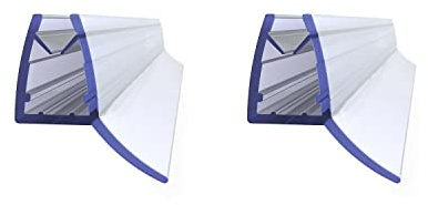 Ersatzdichtung Wasserabweiser einstellbare Duschdichtung Spritzschutz Bad Dusche 4 mm/ 5 mm/ 6 mm für Glastür Duschtüren Duschwand Badewanne Duschkabine 100cm 2 Stück
