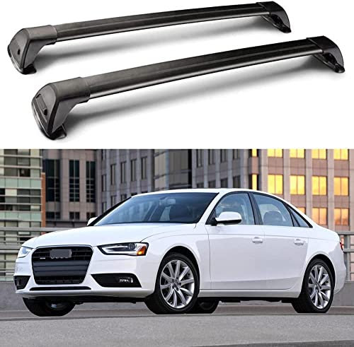 JIMORY 2 Stück Auto Relingträger Dachträger Crossbar, für Audi A4 4 Door Sedan 2009-2016 Querträger Lastenträger Fahrrad DachbüGel Gepäckträger