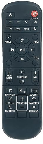 ALLIMITY Sostituisci Telecomando adatto per JBL Soundbar 9.1 soundbar, 5.1 soundbar, 3.1 soundbar, 2.1 soundbar, 2.0 soundbar