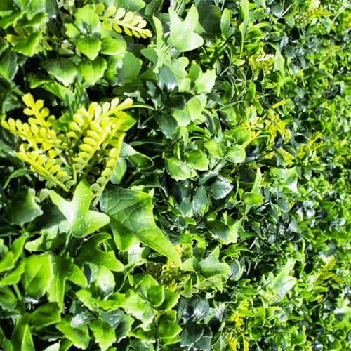 SYNTHAIETIK Lot de 5 feuillages artificiels Lierre – Décoration Murale réaliste et Dense – Panneaux modulables pour Balcon, terrasse, Jardin et intérieur