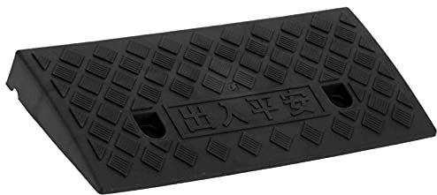 ANKROYU 5 Cm Dicke Bordsteinrampe aus Kunststoff, Tragbare Schwellenrampe, Robuste Schwellenrampe Für Harte Bordsteinrampen Für Rollstühle, Autos, Fahrzeuge, Wohnwagen(Schwarz)