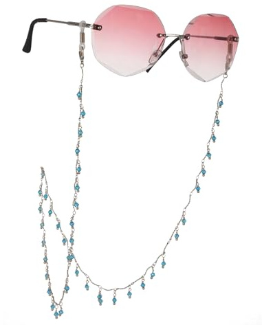 kkjoy Chaîne de Lunettes à Pendentif Lanterne en Métal Cuivre - Courroie Porte-Lunettes - Lanyards pour Lunettes de Soleil - Cordon pour Femmes et Filles