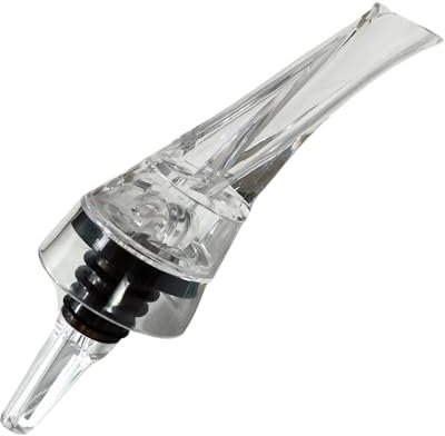 Fackelmann Tappo Ossigenatore per Vino, aeratore e versatore, materiale in silicone trasparente flessibile, dimensioni diametro 4,2 cm, lunghezza 16 cm