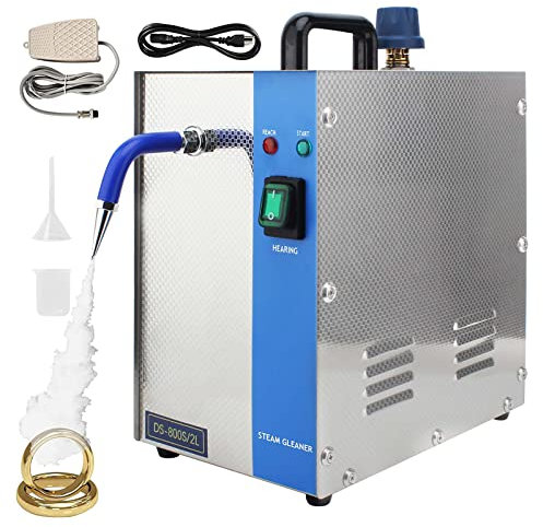 Máquina limpiadora de vapor profesional de gemas, 1300 W, lavadora de vapor de joyería, 2 L, equipo eléctrico de limpieza de piedras preciosas doradas y plateadas