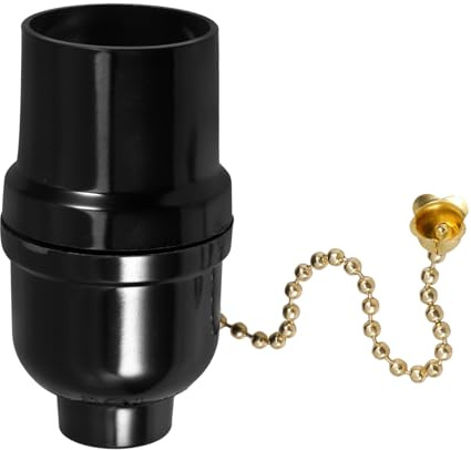 Artibetter Douille E27 En Bakélite Avec Interrupteur À Chaîne De Tirage Support De Lampe De Rechange Pour Plafonnier 7.00 X 3.10 X 3.10 Cm Pour Cuisine Et Salon