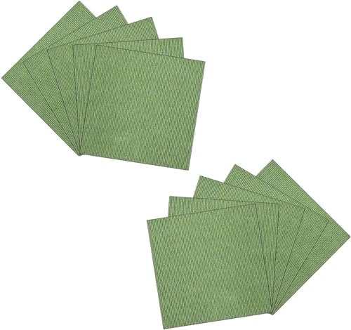 Teppichfliesen Selbstklebend Teppichfliesen für zu Hause, 12 x 12 Zoll, waschbare, Selbstklebende Teppichfliesen, rutschfest, abziehen und ankleben, Schalldämmung, 10 Stück (grün)