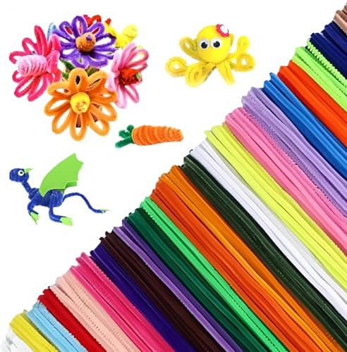 Limpia Pipas, SilverChry 500 Piezas Limpiapipas, 7/20 Coloreslimpiapipas Chenilla,Pipe Cleaner, Multicolor Línea Chenilla Limpiapipas, Chenilla Multicolor Limpia Pipas (20 colores)