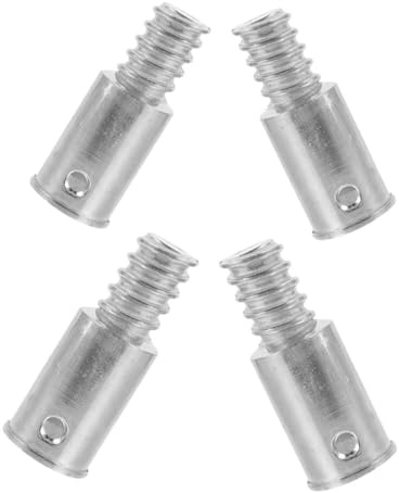 Homoyoyo 4pcs Metal Threaded Tip Broom Handle Replacement Parts Male Threaded Adapter for Pole Adaptor Tip for Mop Handle Accessories and Domestic Cleaning Poles