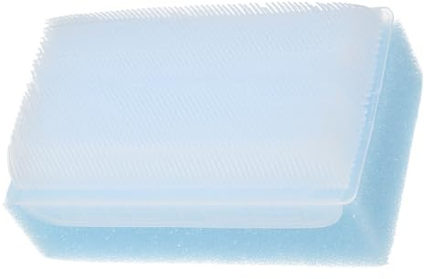 TOBBOMEY Tactile Brush for Babies and Adults, Silicone Nail Scrubber and Massage Bath Brush, Light Blue Newborn Grooming Tool for Sensory Development and Cradle Cap Care
