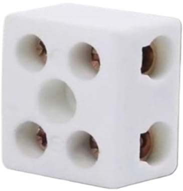Morsettiera in ceramica Morsettiera for cablaggio in ceramica da 1 ingresso e uscita Motore elettrico in rame resistente alle alte temperature(30A 1 In 1 Out)