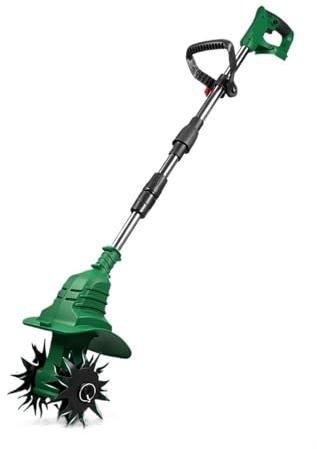 Cultivateur Électrique sans Fil 1800W, Portable, Coupe Gazon, Outil De Retournement du Sol Jardin, for Broche Batterie 21V Mission Puissante(NO Battery)