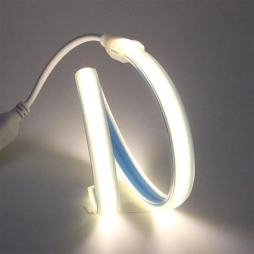 pcning Striscia LED COB, 220 V, 230 V, 50 cm, colore bianco, IP67, impermeabile, 0,5 m, 4000 K, per interni ed esterni (bianco, 0,5)