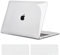 TECOOL Case compatible with MacBook Air M1 & MacBook Air 13 inch Retina 2020 2019 2018 (A2337 A2179 A1932), Plastic Snap On Hard Shell Cover & UK EU Keyboard Protector, Crystal Clear (Glossy)