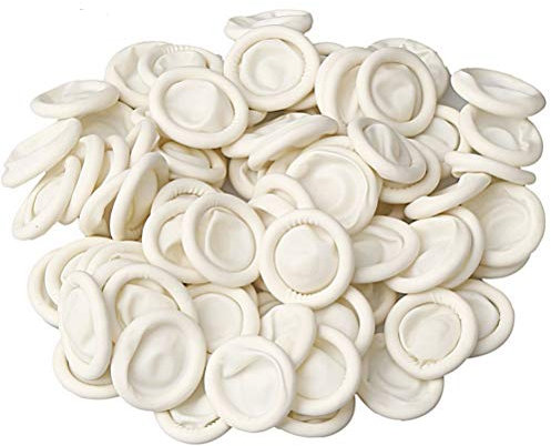 ZHIYE Finger Cot, approxi 150pcs Latex Anti-Static Finger Covers Finger Tip Rubber Protect Keeping Dressing Dry and Clean Disposable Finger Gloves White