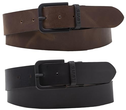 Levi's Unisex Reversible Core Metal Belt Gürtel, schwarz, 85
