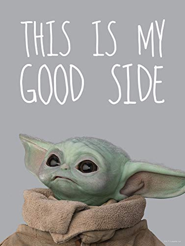 Komar Star Wars Wandbild | Mandalorian The Child Chocolate Side |Baby Yoda, Dekoration, Poster, Kunstdruck | Größe 30 x 40 cm | ohne Rahmen | WB-SW-003-30x40, Bunt