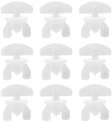 YINETTECH 40 Stück Gardinenschienenstopper Vorhangschienengleiter Kunststoff Zwischenfeststeller Schiebegleiter für Vorhangschienen Vorhang Weiß