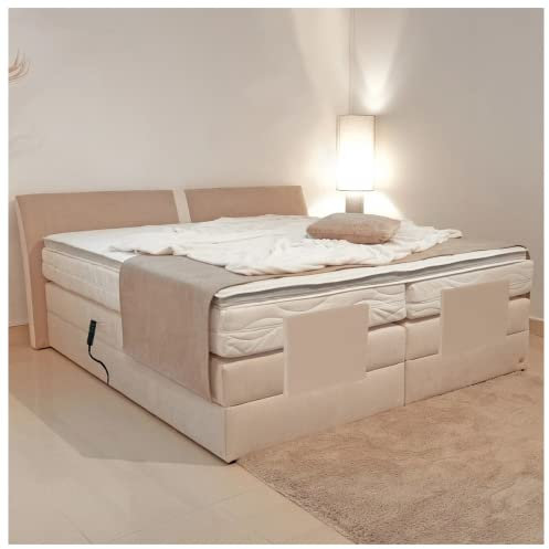 PAARA Boxspringbett Dallas III | Motor | Matratze | Topper Komplettset - Made in Germany (Farbe und Härtegrad (H2 - H4) frei wählbar - Bitte nach Bestellung per Nachricht mitteilen, 100 x 200 cm)