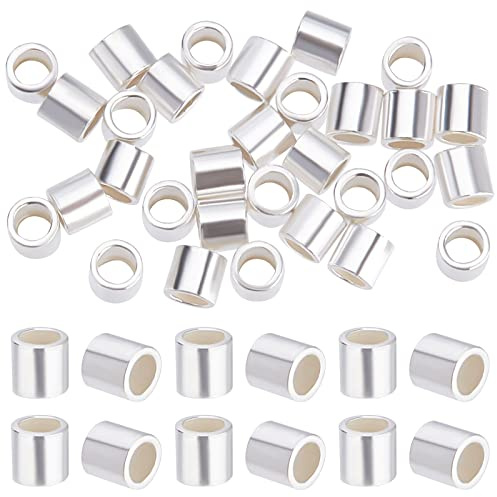 Beebeecraft 50 Pz/Scatola Crimp Tube Beads 925 Distanziali per Crimping Tube In Argento Sterling 2mm Cappucci Terminali Tappo Allentato Perline per Orecchini Collana