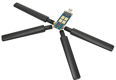 Carte WiFi DONGLE 5G, Extension DONGLE 5G USB3.1 à M.2 Clé B 4 Antennes Indicateur d'alimentation pour Internet