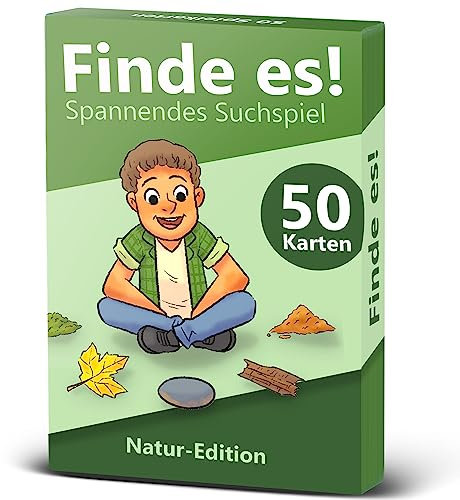 GLÜCKSWOLKE - Finde es I Draußen die Natur neu entdecken I Outdoor Schatzsuche für Kinder I Entdecker Spielzeug & Kinderspiel I Spiele ab 4, 5, 6, 7, 8 Jahre I Geschenk für Mädchen und Junge