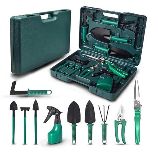 Set von Gartengeräten 10 Geräten inklusive Koffer