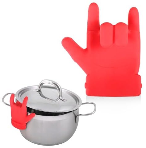 EUIOOVM Sollevatore Di Coperchio Di Pentola A Mano In Silicone, Supporto Per Cucchiaio Da Cucina A Mano Supporto Per Cucchiaio Da Dito, Supporto Per Coperchio Di Pentola Da Cucina Senza Bpa