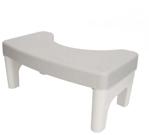 BROLEO Toilet Poo Foot Stool, Heavy Duty Non-Slip Surface, Thickened Toilet Squat Stool, Stable Portable for Home (Grey)