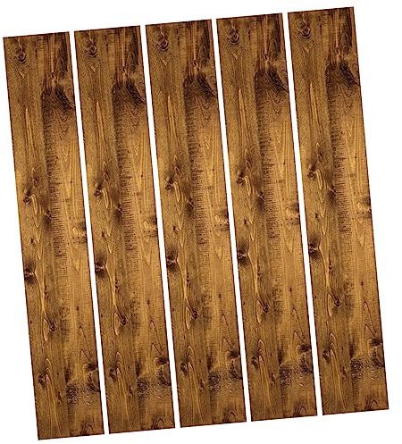 jojofuny 5stücke Selbstklebende Vinyl-bodenfliesen Mit Holzoptik Teiliges Rutschfest Für Küche Wohnzimmer Und Schlafzimmer Einfache Anwendung Glatten Oberflächen