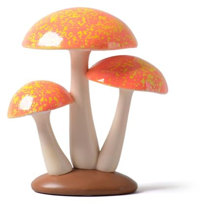 SEINHIJO Champignon Décor Figurine Moderne Sculpture Arts Jardin Statues Maison Décoration Cadeau Résine 20cm