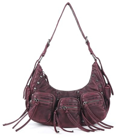Angel Kiss Hobo Bags Y2K Umhängetasche für Damen, mehrere Taschen, Designer-Umhängetasche, Nieten, Handtaschen mit Riemen