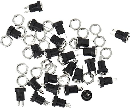 MOLUCKFU 1bag Dc Power Socket Bag Female Panel Mounting Connector Sockets Dc Power Connector Panel Mount Jack Use