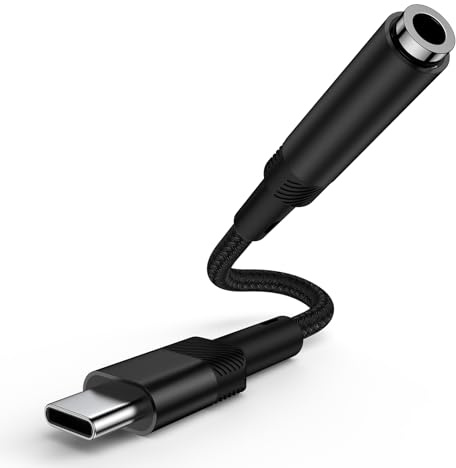 kigpozi USB C auf 3.5mm Kopfhörer Adapter,Klinke Typ C auf AUX Audio Kabel | USB Type C 3.5 mm Kopfhörer Jack Adapter Buchse, AUX Adapter, für iPhone 17/16/15 Pro Max Plus, Samsung, Huawei, Pixel, ipad