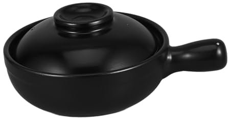 GALPADA Olla De Cazuela De Cerámica De 900 Ml, Plato Para Hornear Con Asa, Ollas Para Cocinar Sopas, Ollas Para Guisos Tradicionales, Olla Para Cocinar Sopa Para Cocinas Caseras