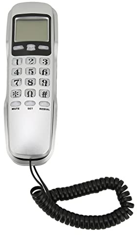 KIMISS KXT888CID Corded Festnetzwand -Wandtelefon mit LCD -Display Wired Telefon für Zuhause, Büro und Hotels (Silver)