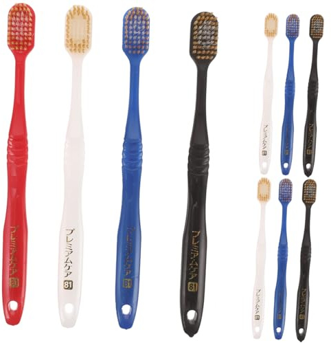 WEKADRIN 10 pièces Brosse à Dents Actif Poils Ultra Fins Souples pour Gencives Sensibles Brosse Dent Japonaise Écologique pour Soins Bucco-dentaires Quotidiens