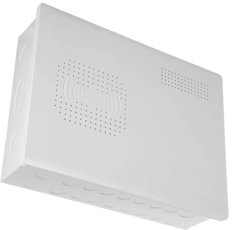 Kabel-Organizer-Box, zur Wandmontage, integriertes Multimedia-Kabelmanagement für Zuhause und Büro, Weiß