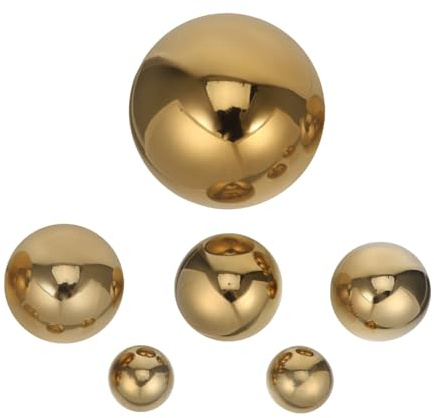 UPKOCH 6 Piezas Bolas De Espejo Huecas De Acero Inoxidable Esferas Reflectantes para Jardín Exterior Decoración Geométrica De Bolas De Jardín Espejo para Mirar