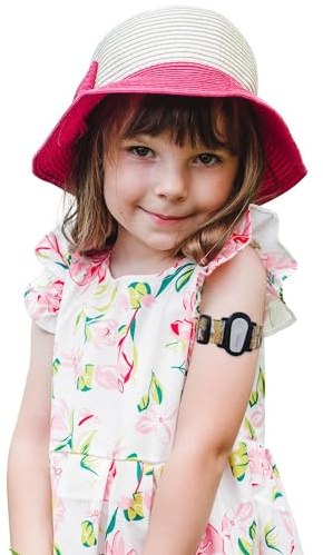 Brassard Enfant Ajustable pour Capteur Dexcom G6 et Dexcom ONE – Dia-Style Kiddy – Bande Élastique Douce et Colorée – Protection Sécurisée et Sans Adhésif - XS (18-25 cm ~ 7-9.8 in) (Multicolore)